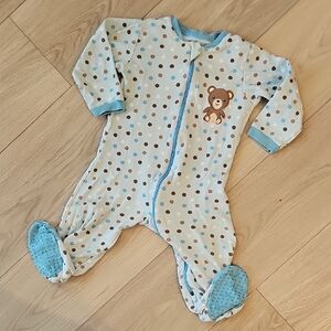 Tuffy Bear & Polka Dot Footed Sleeper, 12 Months